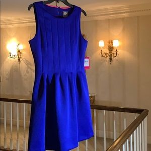 Vince Camuto Seaming Stretch Cobalt Sheath Dress